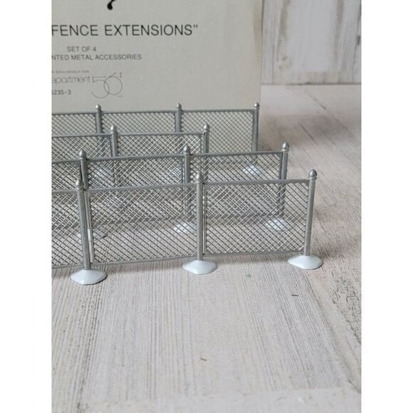 Dept 56 52353 Chain Link Fence Extensions snow village accessory Xmas set - Picture 4 of 11